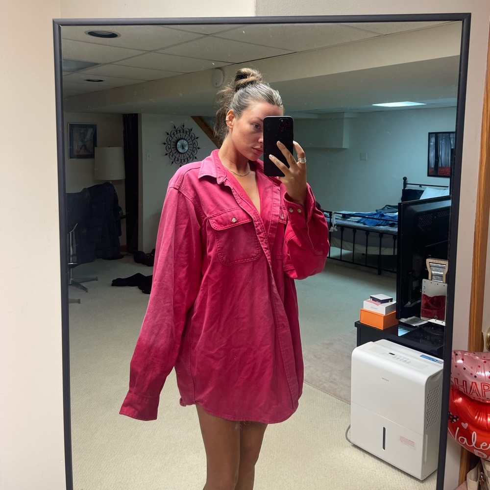 Vintage pink Carhartt oversized jacket